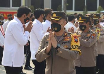 Halal Bihalal Kapolres Gresik Tetap Patuhi Protokol Covid-19