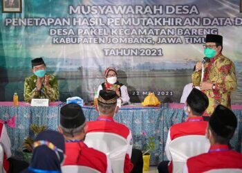 A.Halim Iskandar Hadiri Langsung Musdes Penetapan Hasil Pemutakhiran Data Desa berbasis SDGs Desa di Jombang