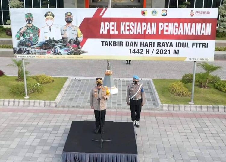 Kapolres Gresik Apel Siaga Sambut Idul Fitri 1442 H