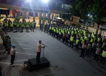 Polres Lumajang Gelar Apel Kesiapan Pengamanan Malam Takbir dan Sholat Idul Fitri