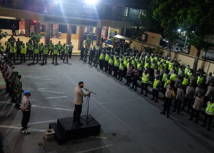 Polres Lumajang Gelar Apel Kesiapan Pengamanan Malam Takbir dan Sholat Idul Fitri
