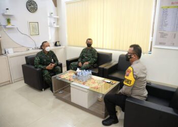 Perkuat Fungsi Penerangan, Kapenrem 081/DSJ Komunikasi dengan Kapolres Madiun Kota