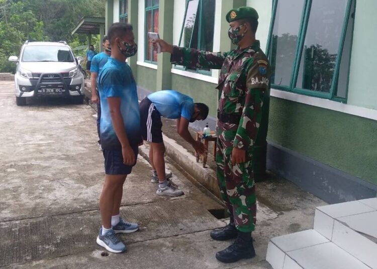 Tidak Anggap Sepele Virus Covid-19, Denzibang 1/Stg Terapkan Protkes di Lingkungan Kerja