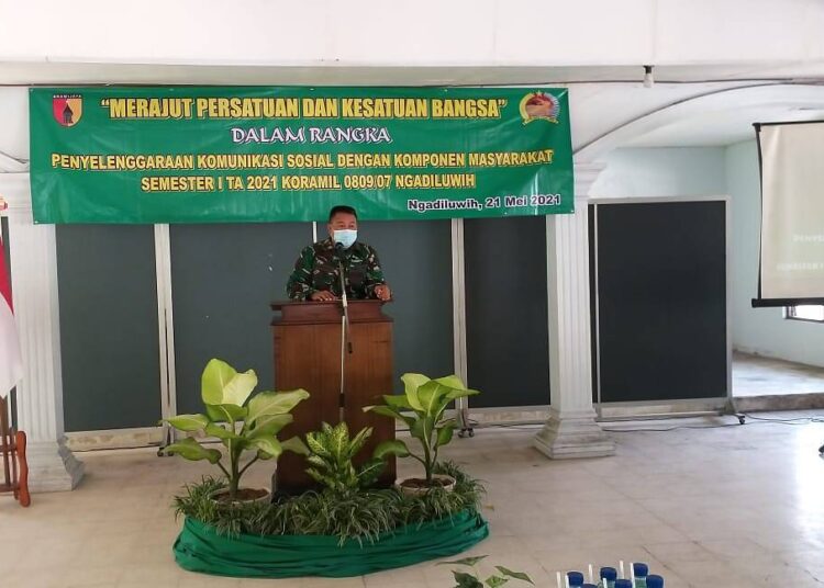 Koramil 0809/07 Ngadiluwih Menjalin Komunikasi Lapisan Komponen Masyarakat Ngadiluwih