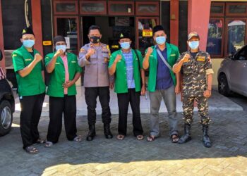 Jalin Sinergitas dengan TNI-POLRI, Pengurus Harian PAC GP Ansor Ngimbang Sambangi Kapolsek dan Danramil Ngimbang