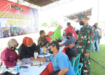 Kodim 0808/Blitar Gelar Serbuan Vaksin Masal