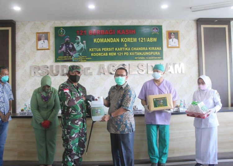 Pastikan Penanganan Pasien Covid-19, Danrem 121/Abw Datangi RSUD Dr. Agoes Djam Ketapang