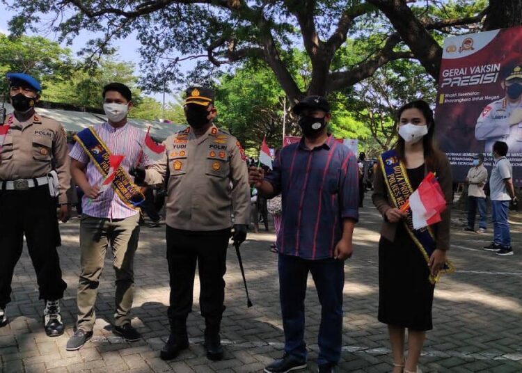 Serbuan Vaksinasi Kloter Satu Polres Kediri Kota Bersama FKBN Kediri Raya Mendapatkan Apresiasi Positip Warga Kota Kediri