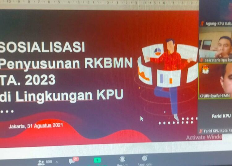 KPU Kota Kediri Hadiri Sosialisasi Penyusunan Rencana Kebutuhan Barang Milik Negara (RKBMN) Ta. 2023