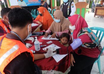 Percepatan Vaksinasi Covid-19, Gerai Vaksin Merdeka Dibuka Kapolres Lumajang di Desa Kedawung