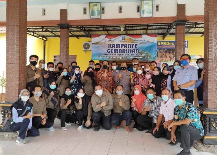 Kementrian KKP Luncurkan Program Gemarikan (Gerakan Memasyarakatkan Makan Ikan) di Kedungkumpul, Sukorame, Lamongan