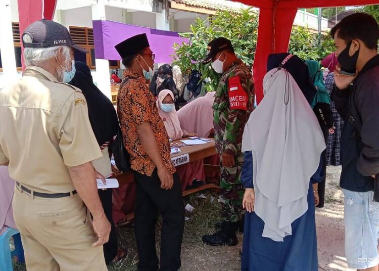 Kodim 0812/Lamongan Gelar Serbuan Vaksinasi Bersama Puskesmas Sugio