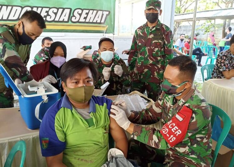 3600 Vaksin Kembali Digelontorkan Kodim 0812 Lamongan Untuk Pekerja PT Intercraf
