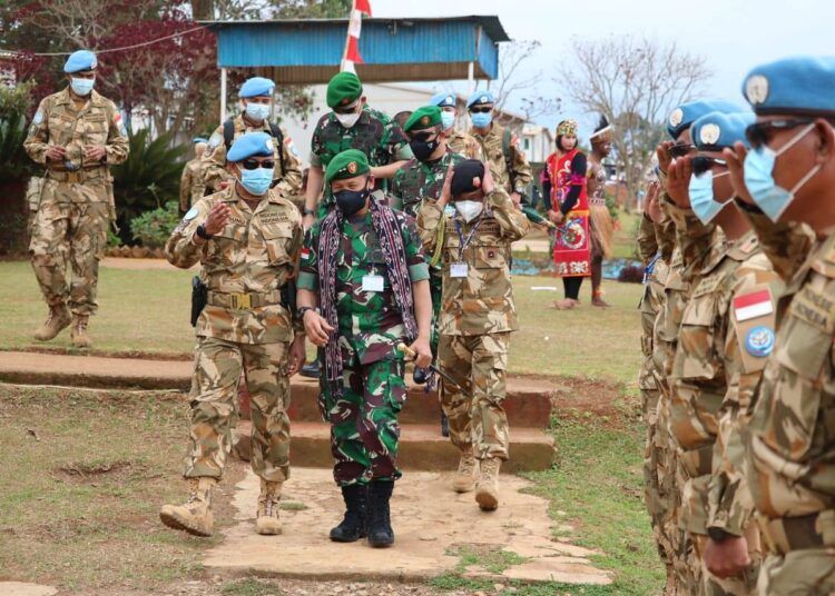 Pangdam XII/Tpr Dampingi Koorsahli Kasad Kunjungi Satgas Garuda Batalyon Gerak Cepat (BGC) XXXIX-C/MONUSCO