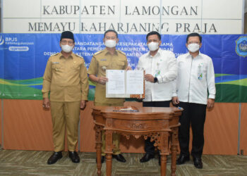 Bupati Yes Teken MOU Dengan BPJS Ketenagakerjaan Guna Berikan Perlindungan Bagi Tenaga Kerja di Lamongan