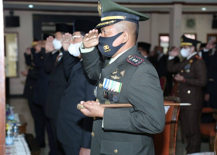 Dandim 0812 Lamongan Bersama Jajaran Forkopimda, Ikuti Upacara Hari Kesaktian Pancasila Secara Virtual