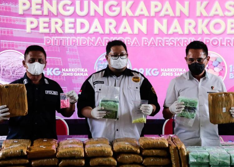 Bareskrim Polri Ungkap Peredaran 29,5 Kg Sabu, 44 Kg Ganja dan 1500 Ekstasi