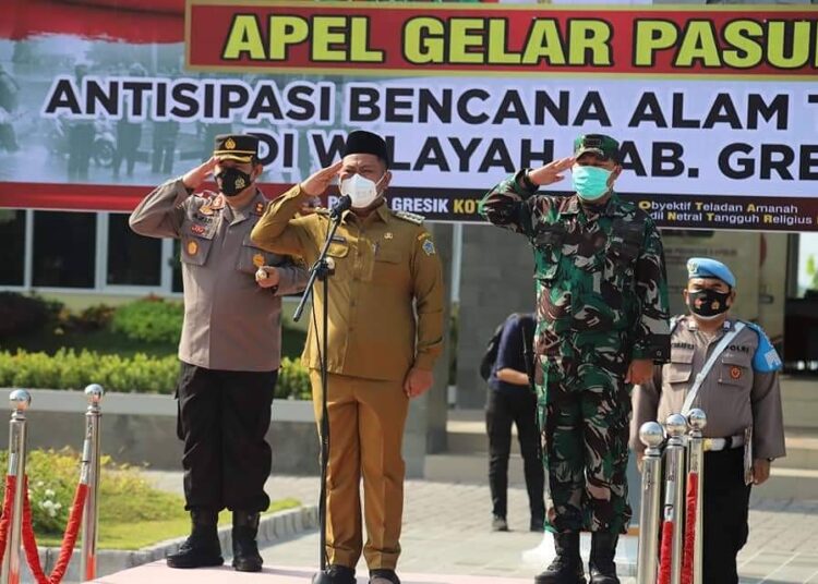 Pecegahan dan Kesiapsiagaan, Polres Gresik Lakukan Gelar Apel Pasukan