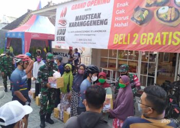 Baksos Sambil Gowes, Ini Yang Dilakukan Kodim 0812 Lamongan Bersama Club Sepeda The Master Elite Lamongan