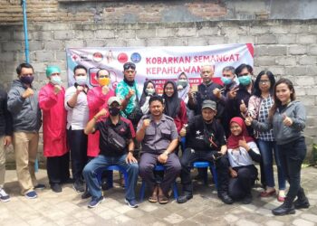 Hari Pahlawan Nasional, FKBN Kediri Raya,IWK dan KSI bersinergi PMI Kota Kediri mengadakan donor darah