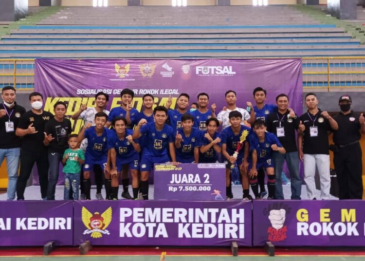 Ukir prestasi, Tim Futsal Kabupaten Lamongan Raih Juara Dua di Turnamen Futsal U-21 Kota Kediri