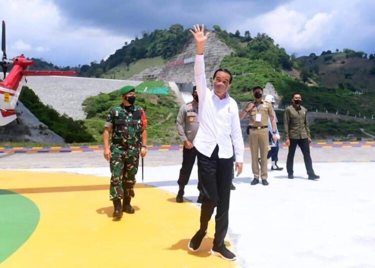 Presiden Jokowi Resmikan Bendungan Karalloe di Gowa