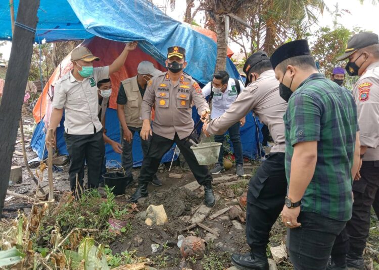 Kapolres Batubara Bersama KSJ Bantu Pembangunan Rumah Korban Kebakaran