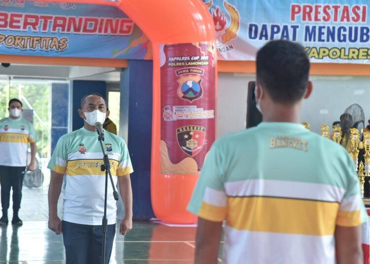 Kapolres Lamongan Buka Turnamen Bola Voli Dan Bulu Tangkis Antar Anggota