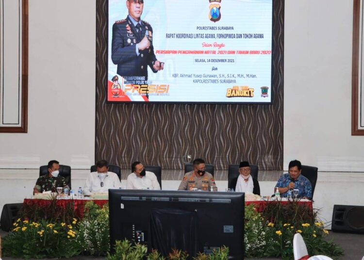 Polrestabes Surabaya Bersama Forkopimda Gandeng Elemen Masyarakat Untuk Ciptakan Surabaya Aman Pada Perayaan Nataru