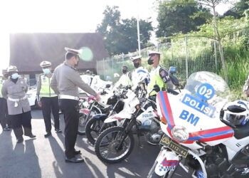 Satlantas Polresta Banyuwangi Cek Kendaraan Kesiapan Jelang Ops Lilin Semeru 2021