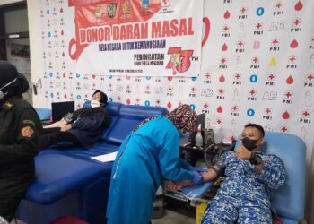 FKBN Bakorda Kulonprogo Peringati Hari Bela Negara 2022 dengan Giat Donor Darah Masal di Makodim 0731/Kulon Progo