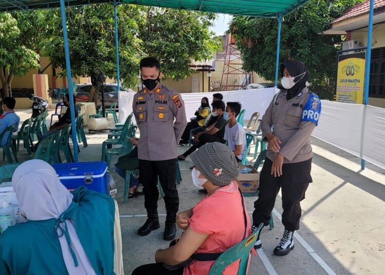 Polsek Medan Helvetia Kebut Target Vaksinasi Covid-19