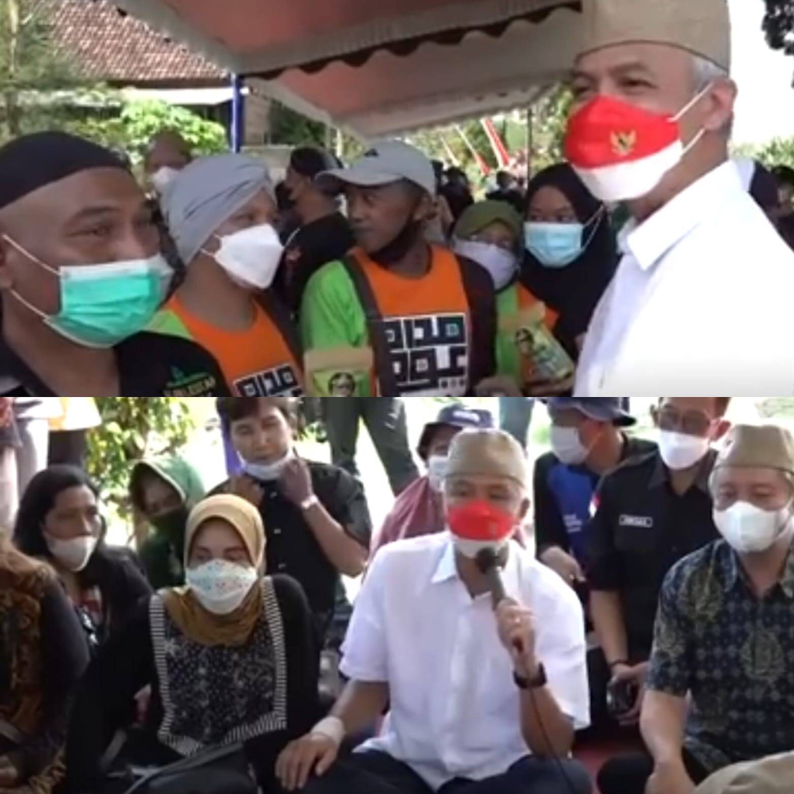 Ganjar dan Petani Blitar Panen Raya Padi Organik