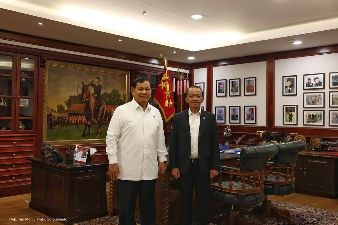 Menhan Prabowo Terima Kunjungan Menteri Investasi