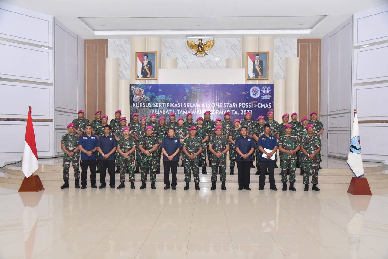 Kursus Sertifikasi Selam A1 (One Star) Possi- CMAS Korps Marinir 2022 Resmi Ditutup