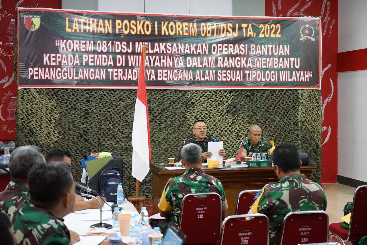 Latihan Posko I Korem 081/DSJ Resmi Dibuka
