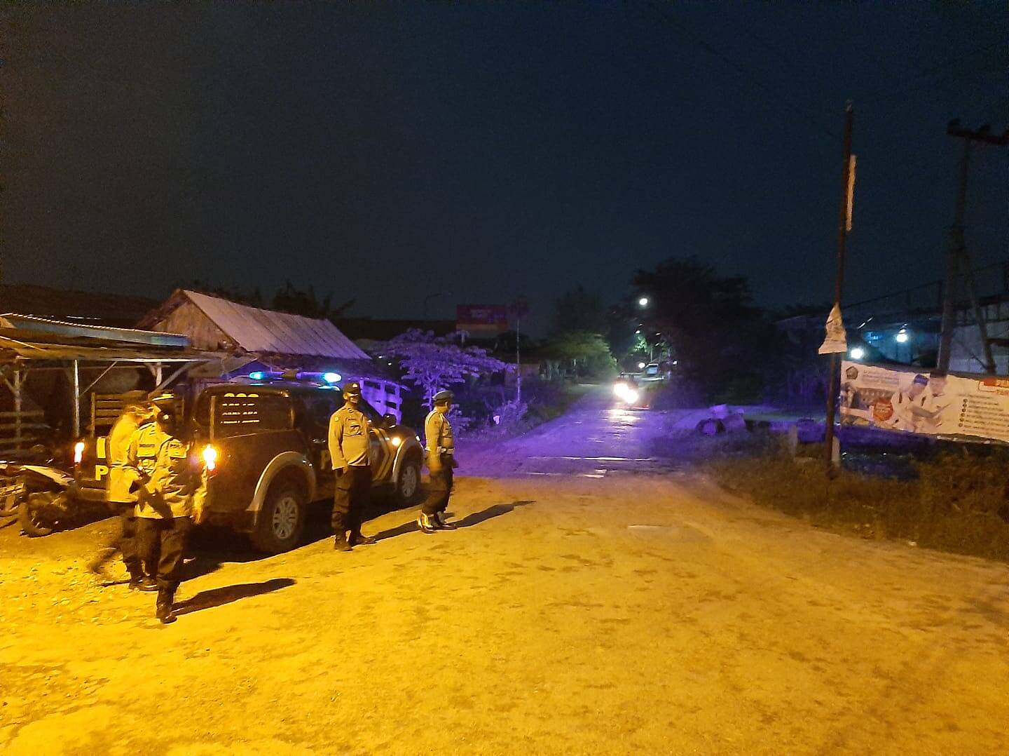 Cegah Guantibmas 3C, Polsek Maduran Polres Lamongan Tingkatkan Patroli Malam