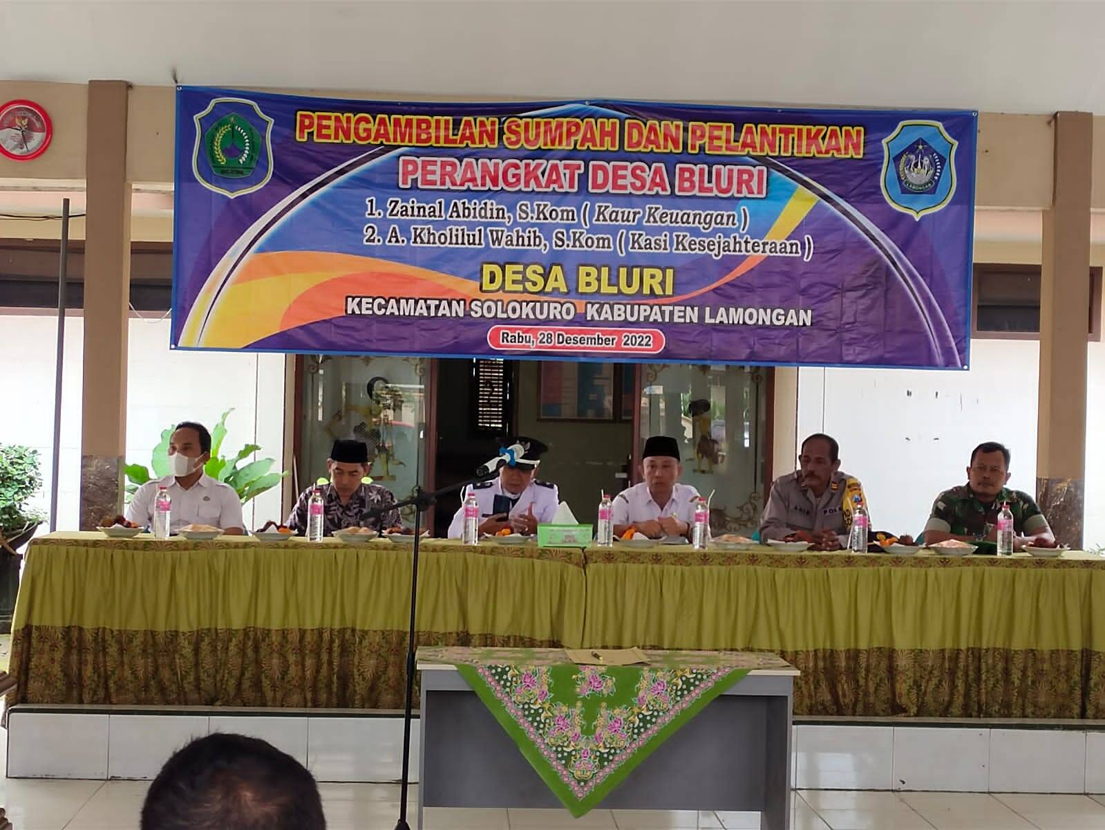 Babinsa Hadiri Pelantikan Perangkat Desa