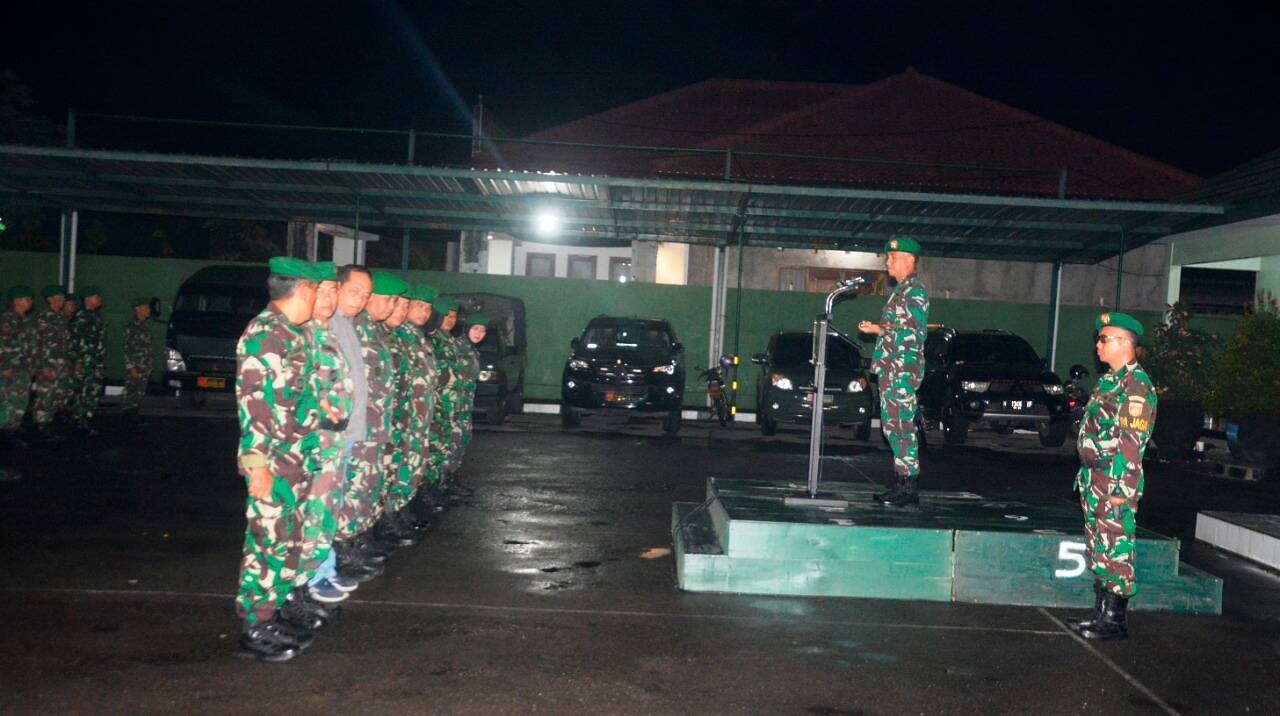 Dandim Boyolali Pimpin Prajuritnya Untuk Pengaman Tahun Baru