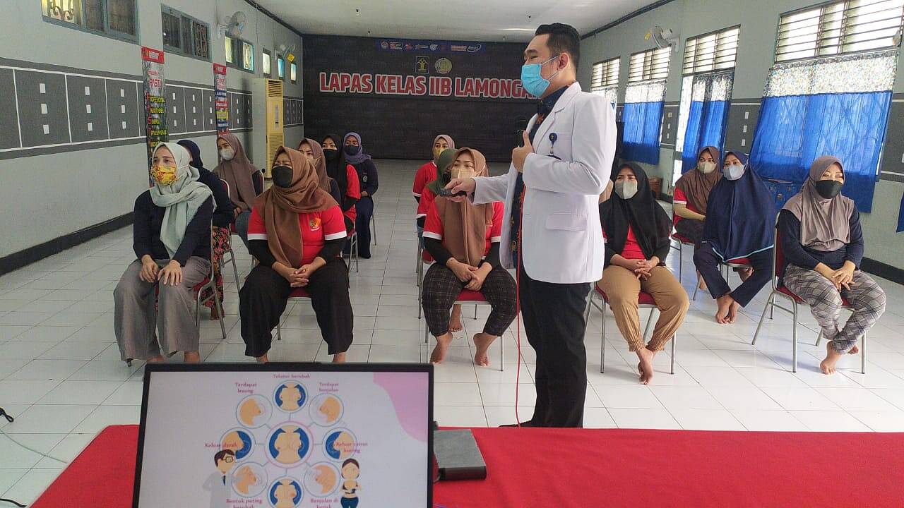 Peringati Hari Kanker Sedunia, WBP Perempuan Lapas Lamongan Ikuti Sosialisasi Kanker