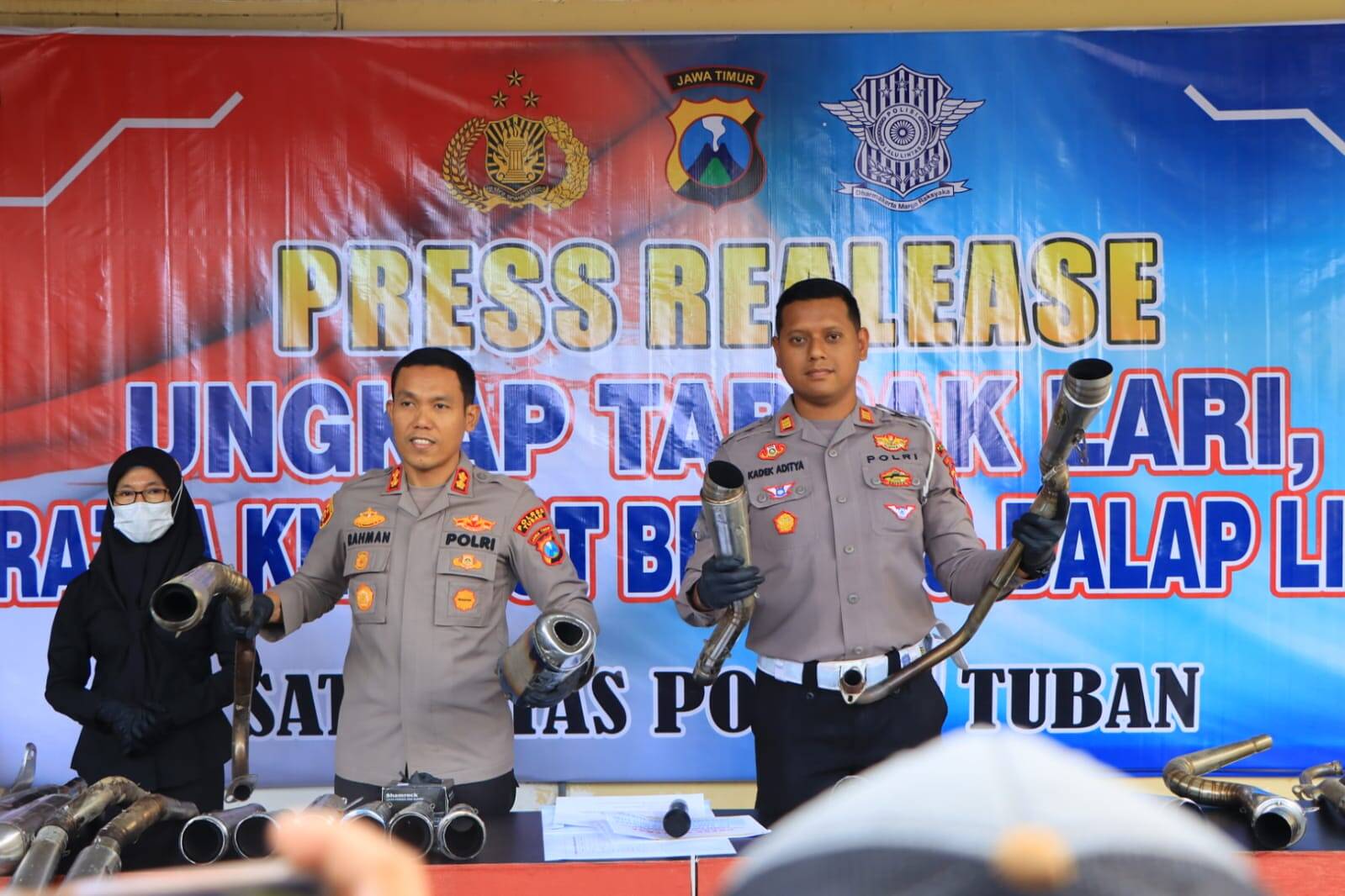 Satlantas Polres Tuban Amankan Ratusan Knalpot Brong Selama Ramadan 1444 H