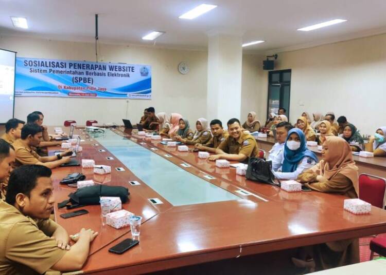 Diskominfotik dan Persandian Pijay Sosialisasi Penerapan Website SPBE di Semua OPD