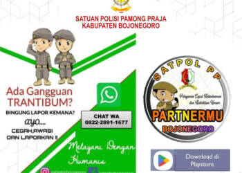 Satpol PP Bojonegoro Buka Layanan Pengaduan Online.