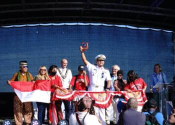 Etape Pertama Tall Ship Race Selesai, KRI Bima Suci Tetap jadi Peserta Spektakuler