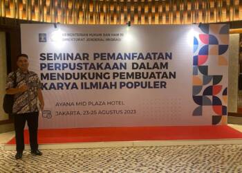 Tingkatkan Manfaat Perpustakaan, Imigrasi Baubau Hadiri Seminar Direktorat Jendral Imigrasi