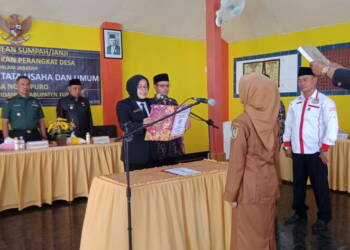 Oni Dalis Arumnia Ariska Dilantik, Kades Fatma: Tunjukkan Kinerja Baik.