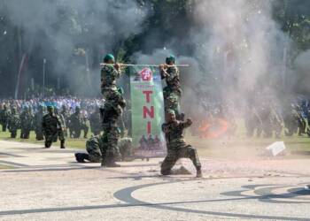 HUT ke- 78 TNI di Bojonegoro, Ada Drama Penyelamatan Sandera.