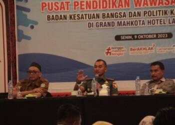 Dandim 0812 Jadi Narsum Sosialisasi Pusat Pendidikan yang Digelar Bakesbangpol Lamongan.