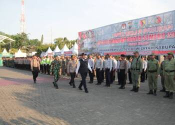 Jelang Pemilu, Forkopimda Lamongan Apel Gelar Operasi Mantap Brata Semeru 2023-2024