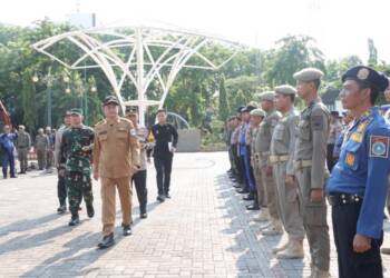 Apel Kesiapsiagaan Antisipasi Bencana Hidrometeorologi di Lamongan.